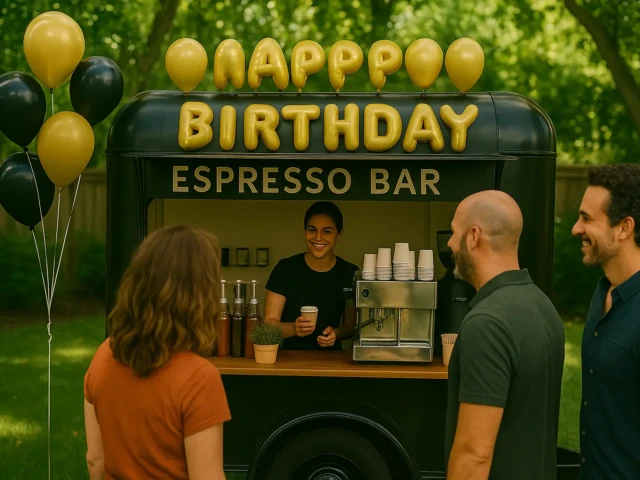Mobile Espresso Bar for Birthday parties